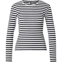 Pieces T-shirt 'PCRUKA' noir / blanc