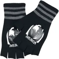 Wednesday Mitaines de - - Logo - pour Femme - noir/gris - Taille Standard