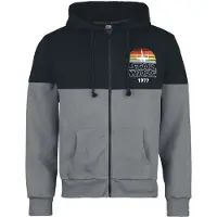 Star Wars Sweat-shirt zippé à capuche Disney de - X- Wing - 1977 - S - XL - pour Homme - gris/noir - Taille XL