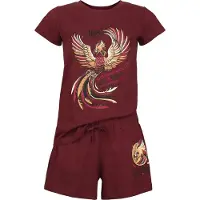 Harry Potter Pyjama de - L'Ordre du Phénix - S - 3XL - pour Femme - lie-de-vin - Taille 3XL