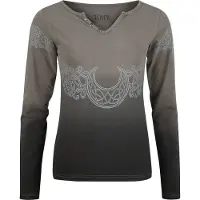 Black premium by emp T-shirt manches longues de - Celtic fine lines - S - M - pour Femme - noir/gris - Taille M