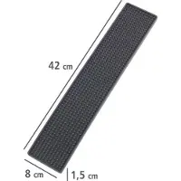 SmartaSaker Tapis Égouttoir Slim Noir 42 X 8 Cm By Maximex