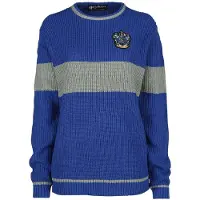 Harry Potter Pull tricoté de - Serdaigle - Quidditch - S - XL - pour Femme - bleu/gris - Taille S