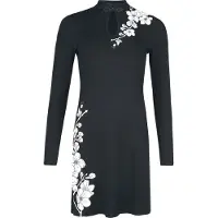 Pussy deluxe Robe courte Rockabilly de - Asia Dreams Blossom Dress - S - XXL - pour Femme - noir - Taille L