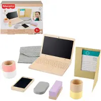 Fisher-Price Fisher Price ENSEMBLE EN BOIS POUR TRAVAILLER DEPUIS LA MAISON
