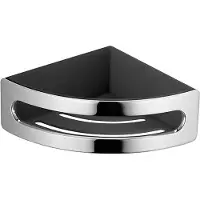 Keuco Panier de douche d'angle Elegance, insert en plastique, anthracite, chromé, 1 pièce.