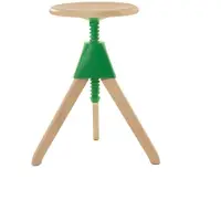 Magis Jerry – The Wild Bunch Le Tabouret Pivotant Natural 7011 | Green 1783 C