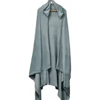 TODAY Plaid à capuche - - Uni Bleu - Doux et moelleux - 115x165 cm - Polyester 180 GSM