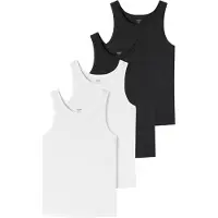 Schiesser Maillot de corps noir / blanc