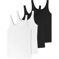 Schiesser Maillot de corps ' Uncover ' noir / blanc