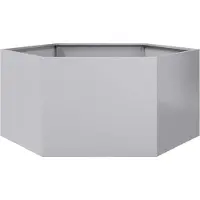 vidaXL Jardinière hexagone 104x90x45 cm acier galvanisé