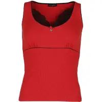 Vive maria Top de - Coquette Top - M - XXL - pour Femme - rouge - Taille L
