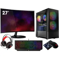 VIST PC Gaming Ryzen 7 5700G - RAM 16Go - RX VEGA8 - SSD 500Go M.2 - WIFI - LCD 27 - Windows 11 Pro