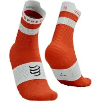 Compressport Chaussettes Pro Racing v4.0 Run High Orange Blanc, Taille T3