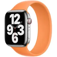 Apple Bracelet Boucle unique en Silicone Watch | 44/45/46/49 mm - Taille 11 - Marigold