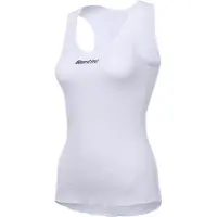Santini Lieve Sleeveless Base Layer Blanc M Femme
