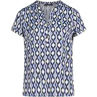 Betty Barclay Chemisier bleu / blanc