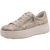 Tamaris Baskets basses beige / beige chiné / brun foncé