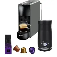 Krups Nespresso Essenza Mini XN110B Gris + Pierre Mousseur à Lait