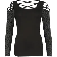 Black premium by emp T-shirt manches longues de - Haut manches longues épaules découvertes - S - XXL - pour Femme - noir - Taille XL