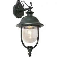 QAZQA Applique d’extérieur classique vert foncé avec plastique IP44 - Genoa