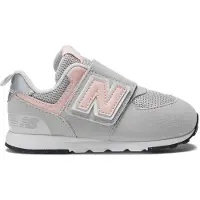 New Balance unisex pour enfant. NW574V1 Trainers 574 New-b grey (21 W), Plat, Velcro, Casuel, Gris, mode enfantine