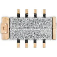 Koenig Appareil à raclette - - WOD362 - 1400 W - Pour 8 personnes - Base rotative - Design en bois