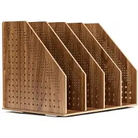 OEM Organiseur de bureau en bois, plan de travail, système de rangement, porte-journaux, tiroir d'archivage - Élégant organiseur de bureau en bois pour le bureau à domicile