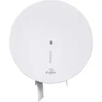 Fripa Distributeur de papier toilette grands rouleaux Métal, blanc Diamètre env. 35 cm, standard Jumbo