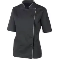 Metro Professional La veste de cuisine professionnelle pour femmes, taille M, est un vêtement de haute qualité en polyester et coton, spécialement conçu pour les professionnels de la cuisine.