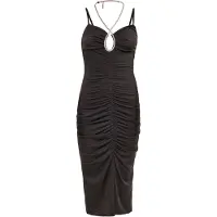 Faina Robe de cocktail or / noir / transparent