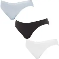 Dim Lot De 3 Slips Noir/Blanc/Gris Les Pockets Coton