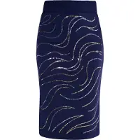 Usha Jupe marine / argent
