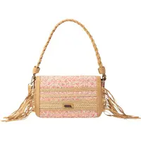 IZIA Sac à bandoulière bleu / noisette / vert / rose