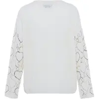 Faina Pull-over or / argent / blanc cassé