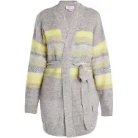 IZIA Cardigan jaune / gris chiné