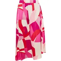 Faina Jupe écru / rose / magenta / rouge sang