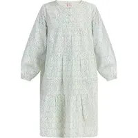IZIA Robe turquoise / or / blanc naturel