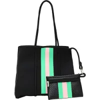 Faina Cabas beige / vert fluo / noir