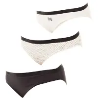 Dim D4c17 Cottron Stretch Panties 3 Units Blanc L Femme