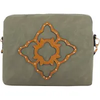 Usha Sac à bandoulière 'Carnea' cognac / vert