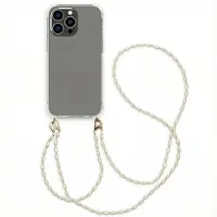 IMoshion Coque avec dragonne + bracelet - Perles pour Apple iPhone 14 Pro Max - Transparent