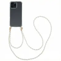 IMoshion Coque avec dragonne + bracelet - Perles Apple iPhone 16 Pro Max - Transparent
