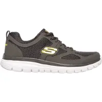 SKECHERS Baskets basses 'Burns Agoura' jaune / gris foncé