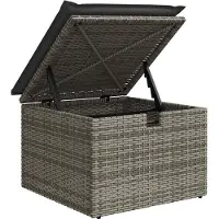 vidaXL Ensemble de salon de jardin 5 pièces avec coussins Gris Poly rotin