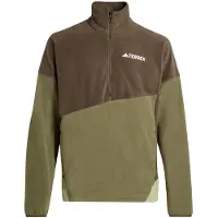 Adidas Terrex Multi Climawarm Anorak Half Zip Fleece Vert L Homme