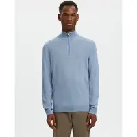 Selected Pull-over 'SLHTray' bleu-gris