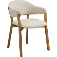 House Nordic Bera chaise de salle à manger avec accoudoirs chêne, beige.