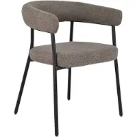 Ebuy24 Anna chaise de salle à manger avec accoudoirs brun.