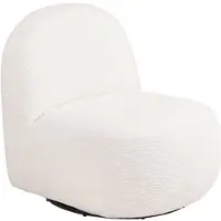 Ebuy24 Dina fauteuil fonction tournante offwhite.